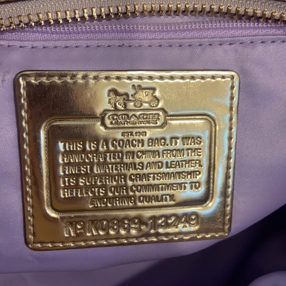 Coach Sabrina leather bag in silver - Picture 5 of 7